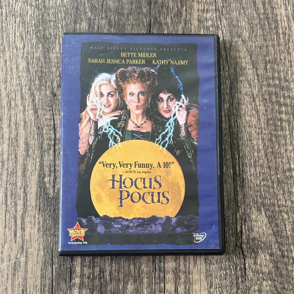 Disney Hocus Pocus DVD with Blue and Yellow Cover